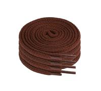 NKlaus Lot de 2 paires de lacets ronds de 120 cm, marron, 100 % coton, robustes et indéchirables, idéaux pour les baskets, les chaussures de sport et les chaussures du quotidien