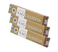 NKlaus Lot de 3 bâtons d'encens dorés - 45 g - 15 g - 3 x dorés | Pour l'encens ; pour la méditation