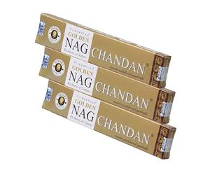 NKlaus Lot de 3 bâtons d'encens dorés - 45 g - 15 g - 3 x dorés | Pour l'encens ; pour la méditation