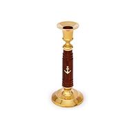 NKlaus Maritim Chandelier en Bois et Laiton doré de 17,5cm de Haut Porte-Bougies Vintage 11646