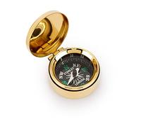 NKlaus Maritim Petite Boussole 3,5cm avec Couvercle en Laiton doré Boussole de Poche 11651