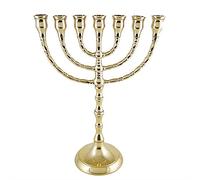 NKlaus Ménorah Laiton Travail Manuel Chandelier 25cm Menorah 2791