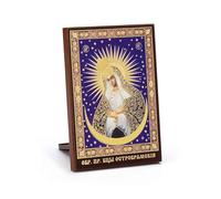NKlaus - Mère de Dieu Miséricordieux, Ostrobrama - icône en bois 6 x 8 cm - Tableau des saints 1350