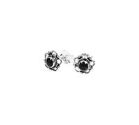 NKlaus PAAR 925 ARGENT STERLING Boucles d'oreilles gothiques celtiques Siana avec pierre onyx 7058
