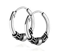 NKlaus PAAR 925 ARGENT STERLING Créoles celtiques gothiques 12mm 7226