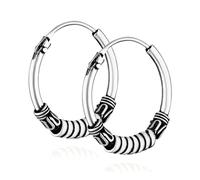 NKlaus PAAR 925 ARGENT STERLING Créoles celtiques gothiques 15mm 7231