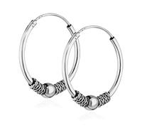 NKlaus PAAR 925 ARGENT STERLING Créoles celtiques gothiques massives 20mm 7269