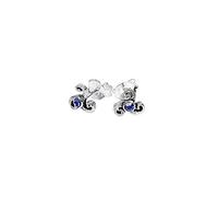 NKlaus PAAR 925 STERLING SILVER Clous d'oreilles gothiques celtiques Triskel Blue Crystal 7046