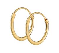 nklaus Paire 585 en or véritable Homme Classique Bijoux Boucles d'oreilles créoles - Boucles d'Oreilles Pendantes