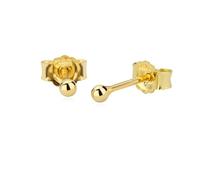 NKlaus Paire de 2mm Boule Clou d'oreille 8 carats 333 or jaune Femme Fiche Boucles d'oreilles 2627