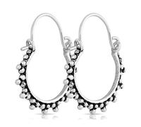 NKlaus paire de boucles d'oreilles perles motif 1,2g argent sterling 925 médiéval celtique 4967