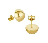 NKlaus Paire de clous d'oreilles 10mm 333 or 8 carats or jaune demi-sphère pour dames boucles d'oreilles 9073