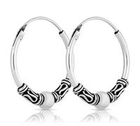 NKlaus paire de créoles Bali 16mm en argent sterling 925 Boucles d'oreilles gothiques médiévales 2577