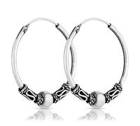 NKlaus paire de créoles Bali 22mm en argent sterling 925 Boucles d'oreilles gothiques médiévales 1791