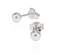 NKlaus Paire de petits clous d'oreilles à bille 4mm en argent massif 925 Boucles d'oreilles en argent 5306