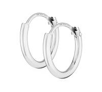 NKlaus paire or 585 or blanc créoles boucles d'oreilles boucles d'oreilles rondes en or 11mm 2571