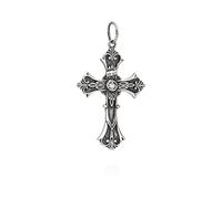 NKlaus Pendentif Croix en argent massif 925 Orthodoxe russe 6241 Baptême
