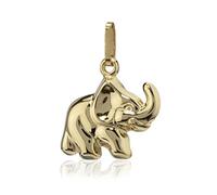 NKlaus Pendentif éléphant petit 375 Or jaune 9 carats Éléphants 15mm Amulette 4197