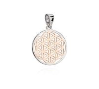 NKlaus Pendentif Fleur de vie 925 argent doré anti ternissement 15mm Amulette 11049