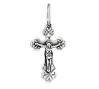 NKlaus Pendentif Jésus Croix 925 argent Pendentif orthodoxe symbole de foi K94