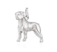 NKlaus Pendentif Rottweiler avec boucle 925 argent brillant 3D rhodié 13748