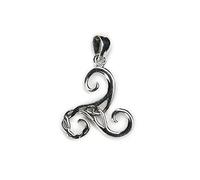 NKlaus Pendentif Triskel Argent 925 Oxydé 1,8cm Amulette Pendentif Antique 7909