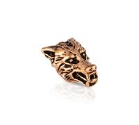 NKlaus perle de barbe bronze loup germanique celtique viking médiéval perle de cheveux 3158