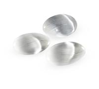 NKlaus Pierre de sélénite polie 6,5 × 5 cm | Les mains sont faites à la main, servent à la méditation, à soulager le stress et à la guérison des chakras et ont un effet