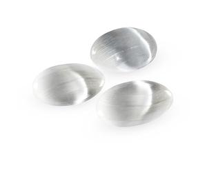 NKlaus Pierre de sélénite polie 6,5 × 5 cm | Les mains sont faites à la main, servent à la méditation, à soulager le stress et à la guérison des chakras et ont un effet
