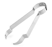 NKLaus Pince à charbon 17cm acier inoxydable Pince à encens argenté Accessoires d'encens Shisha Grill Pince 39176