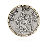 NKlaus Plaques Voiture 3,5cm 3D Christophe Rentre Bien diamanté Jaune Bord Aimant 11440