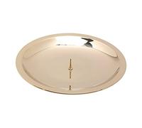 NKlaus Plat à Bougie avec épine Ø13cm Laiton doré Poli sous-Plat à Bougie Chandelier 10567