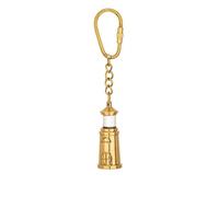NKlaus Porte-clés phare en laiton - 11,5 x 2 cm - Décoration nautique au look rétro - 16030, transparent, M