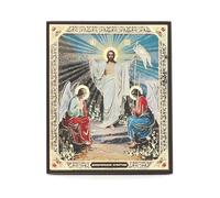 NKlaus Résurrection de Jésus-Christ Pâques icône en bois 10x12cm chrétienne orthodoxe 13919
