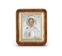 NKlaus Saint Nicolas Icône dans cadre avec verre acrylique 7x6cm chrétien 11063
