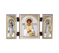 NKlaus - Saint Pantaleon - Icône triptyque chrétien - Iconographie d'autel de voyage 16622