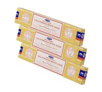 NKlaus Satya Nag Champa Californian White Sage Lot de 3 bâtonnets d'encens roulés à la main avec un parfum purifiant pour la méditation, les rituels et la purification 45 g