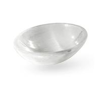 NKlaus Sélénite naturelle ovale 10 x 7 cm Bol en cristal de quartz décoratif 15592