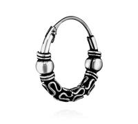 NKlaus Simple 925 ARGENT STERLING Créole Celtique Gothique 15mm 7233