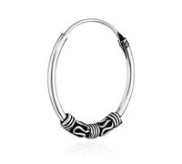 NKlaus Simple 925 ARGENT STERLING Créole celtique gothique 19mm 7256
