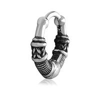 NKlaus Simple Créole Celtique 12mm Argent Sterling 925 Boucles d'oreilles Gothique Bali 3094