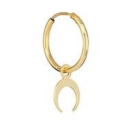 NKlaus Simple Créole Demi-Lune 333 Or Jaune 8 Carats Lune Boucles d'oreilles 14315