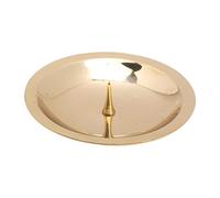 NKlaus TellAssiette à Bougie avec épine Ø8cm Laiton Or Brillant Soucoupe de Bougie Chandelier 10564