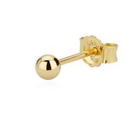 NKlaus unique 3mm BOUGLE BOUCLE or 585 14 carats or jaune BOUCLES OHRSCHMUCK 5563