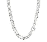 NKlaus véritable chaîne blindée en argent massif 925, diamantée 6x 55cm 6,00mm 33,1gr 2523