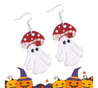 Nkmifeg Boucles d'Oreille Fantôme Mignonnes,Gouttes Double Face | Boucle d'Oreille Halloween Effrayante,Pour Tenue de Fête Mariage Danse Port Quotidien Vacances à la Plage Fêtes Filles Femmes Dames