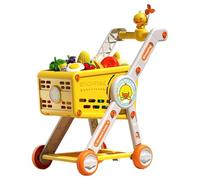 Nkmifeg Chariot de courses pour à partir de 1 an | Chariot de courses avec accessoires pour tout-petits | Jouet éducatif interactif Chariot de jeu de rôle pour filles maternelles