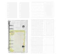 Nkmifeg Organisateur d'autocollants | Pochettes transparentes pour scrapbooking | Carnet pour autocollants avec double fermeture, pour une utilisation avec planificateur, scrapbook journal, pour la