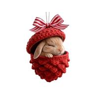 Nkmifeg Pendentif en forme d'animal de Noël, souvenir plat à suspendre, décoration de Noël, pendentif en acrylique, pour décoration sur cheminée, rebord de fenêtre, mur, salon, chambre à coucher, café