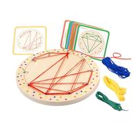 Nkmifeg Plateau de Jeu mathématiques - Jouet à Motif de mathématiques - Planche de Jeu pour en Bois avec 20 Cartes et 4 Rubans - pour et Les Filles - pour Apprendre à Jouer à